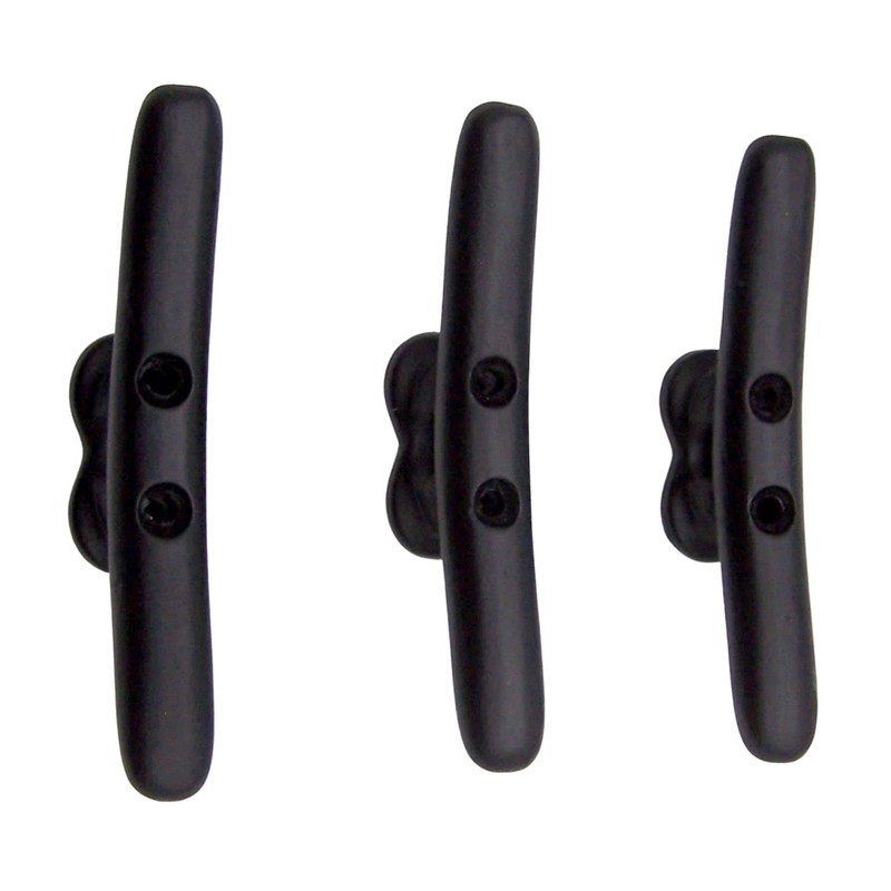 Rustic Weathered Black Cast Iron Boat Cleat Wall Hooks, Nautical