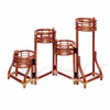 4 Tier Natural Rattan Wicker Plant Flower Stand Colonial