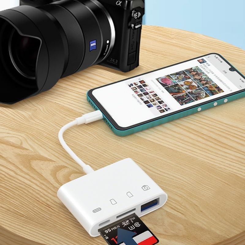 USB C SD Card Reader, 4 in 1 USB-C to