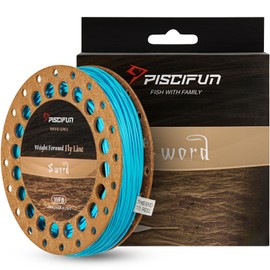 Piscifun Sword Fly Fishing Line with Welded Loop, Weight Forward Floating Fly Line, WF3wt, 90FT, Sky Blue
