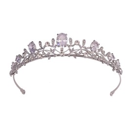 TQUXNGA Kristall-Hochzeits-Tiaras für Frauen, Königin-Kronen, Prinzessinnen-Tiaras, Haarschmuck, Quinceaneras, Kopfschmuck