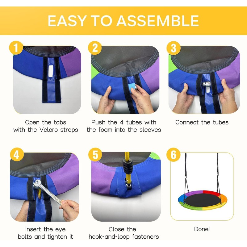 40-Inch Dish Tree Swing Replacement Fabric Cover,Oxford Fabric Outdoor Circle