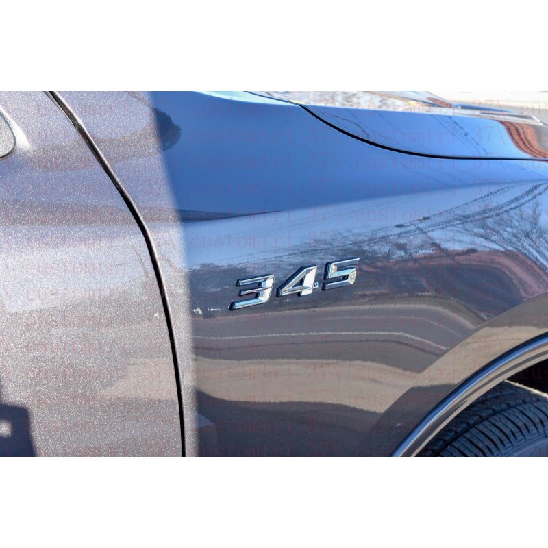 OVERLAND SPY (2pc) Chrome Black 345 Badge Emblem Trim for