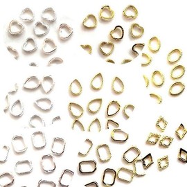Nail Metal Frames 8 Types, 10 Pieces / 네일 메탈 프레임 8종 10pcs