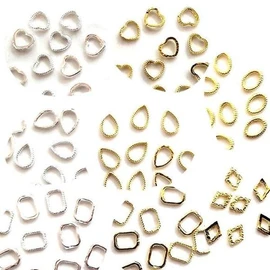 Nail Metal Frames 8 Types, 10 Pieces / 네일 메탈 프레임 8종 10pcs
