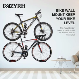 MZYRH Heavy Duty Bike Wall Mount, Stainless Steel, 1 Pack, Black