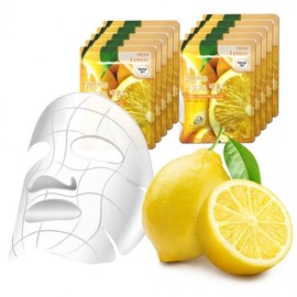 3W Lemon Cold & Hot Mask Sheet 10 Sheets Skin Elasticity Travel Tanning 2ea