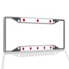 Fastasticdeals Metal Insert License Plate Frame Diamond Poker Weatherproof Car