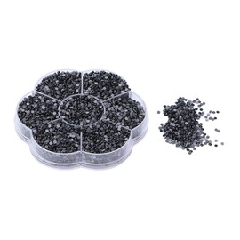 14400Pcs Rhinestones Hotfix Rhinestones con Flatback Shinny Y Crystal Decoración de Bricolaje para Manualidades Y Decoración (S601-Negro)