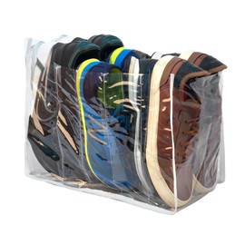 Organizer Closet Storage Solution 4 Pack Shoes Organizer Five Dividers for Sneakers, Shoes, Boots and Clothes
