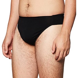 Capezio Men's Reinforced Front-Lined Thong Dance Belt, Black, Large