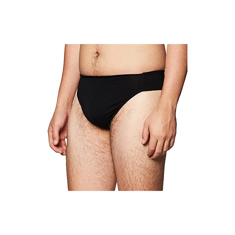 Capezio Men's Reinforced Front-Lined Thong Dance Belt, Black, Large