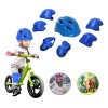 Kit 7 De Rodilleras Patinaje Codo Mano Casco Para Niños