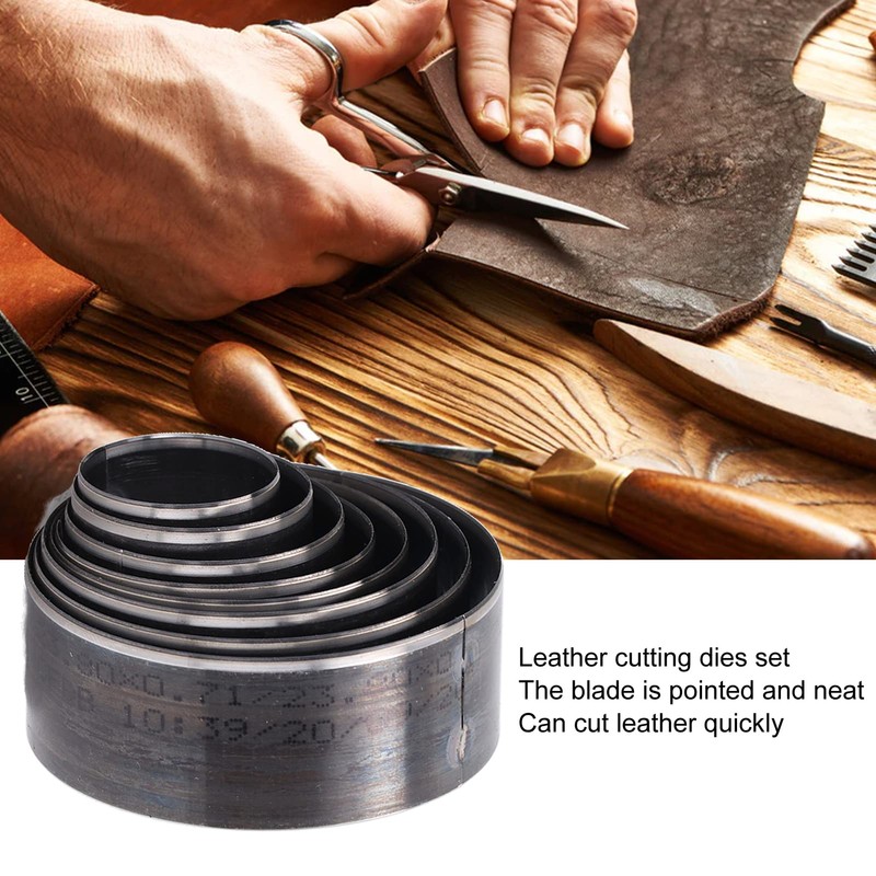 8 Pcs Leather Round Hole Punch Set Alloy Steel Leather
