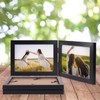 Giftgarden 5x7 Double Picture Frame with Real Glass Display Horizontal