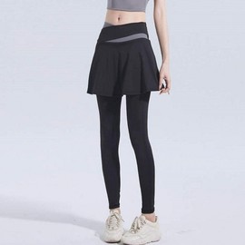 Baleha's Pole Wear Integrated Sports Skirt Leggings Versatile for Women Brown/L7788