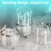 Dust-Proof Makeup Brush Holder,360° Rotating Makeup Organizer,5 Slot Makeup Brushes