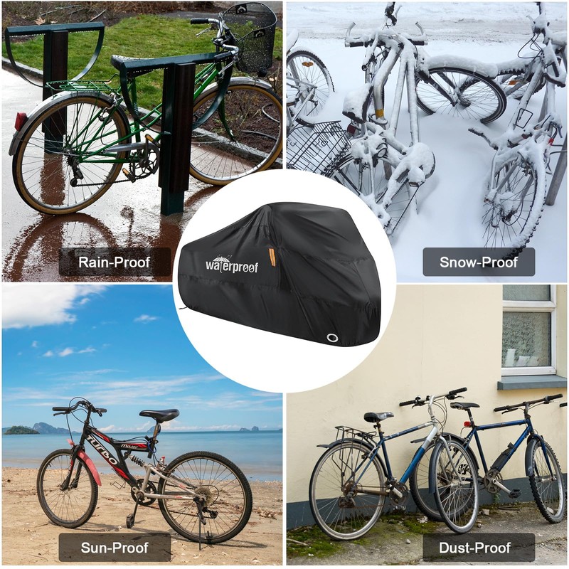 Famiredo Waterproof Bicycle Cover for 1 or 2 Bikes, 210T
