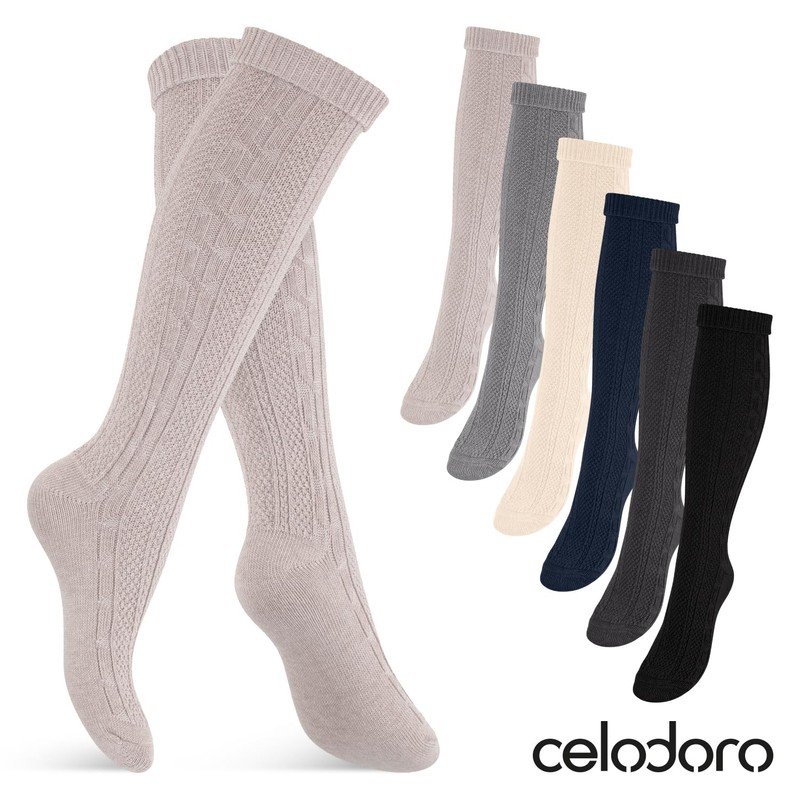 Celodoro Women's and Men's Costume Knee Socks (2 Pairs) Oktoberfest