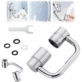 Aireador De Grifo,1080° Giratorio Grifo Rociador Filtro,Ajustable 2 Modos Salida Agua Ajustable,20/22/24mm Thread,Extensor Adaptador Lavabo - Torneira Cozinha para BañOs Y Cocinas(1Pcs)
