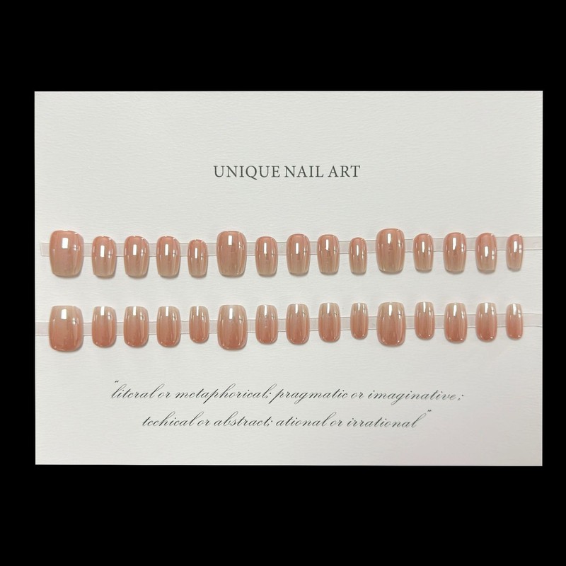 RosiFoxi Nails 24 Pieces Handmade Nail Tips, Medium Short, Oval,