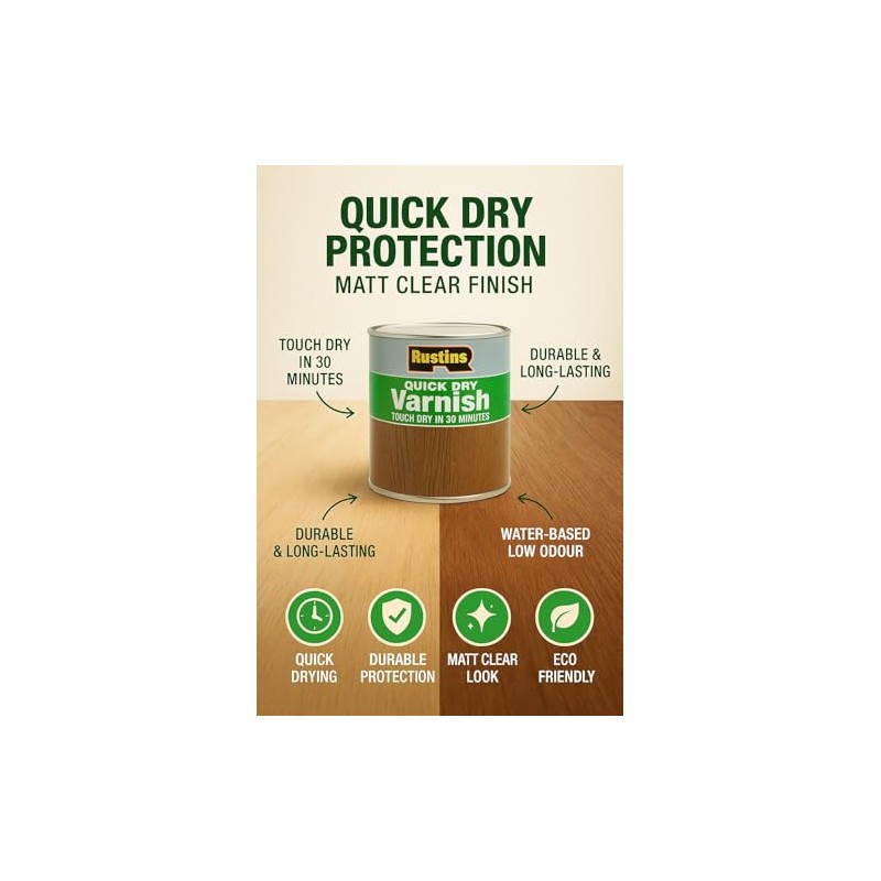 Rustins Quick Dry Varnish Clear Matt 250ml
