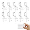10PCS Clear Plastic Valance Clips for Horizontal Mini Wood Blinds