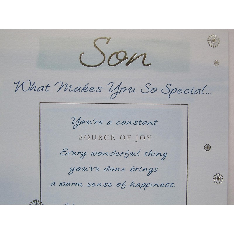 STUNNING SON WHAT MAKES YOU SO SPECIAL 5 VERSE BIRTHDAY