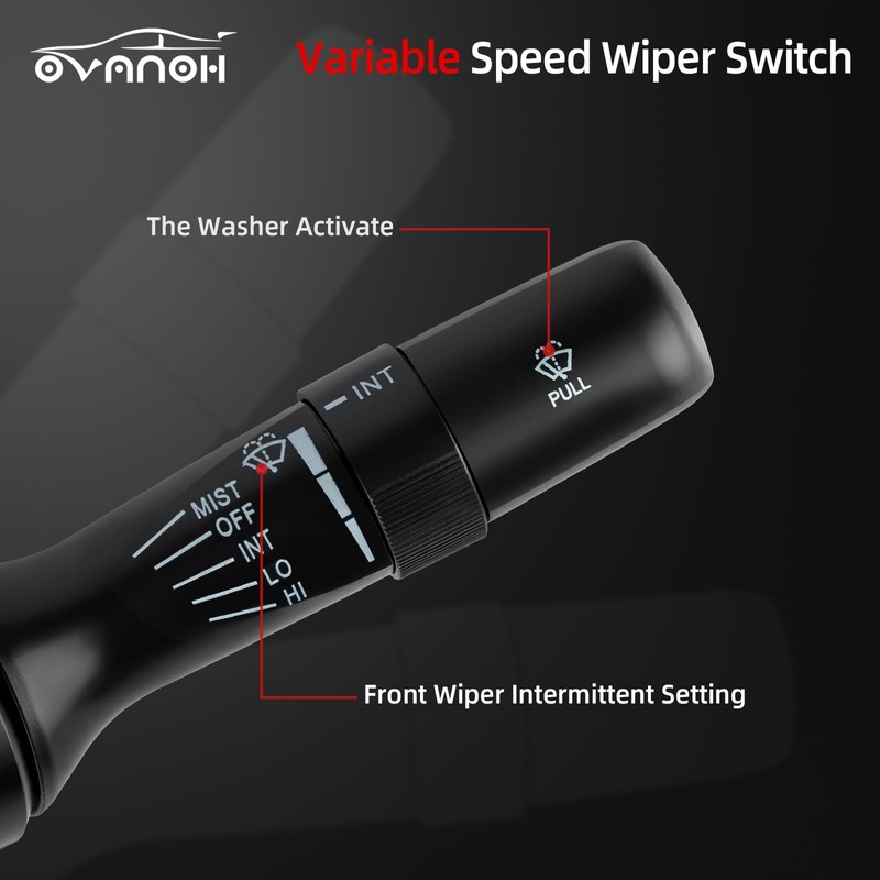 OVANOH Windshield Wiper Combination Switch Control Assembly Compatible for Toyota