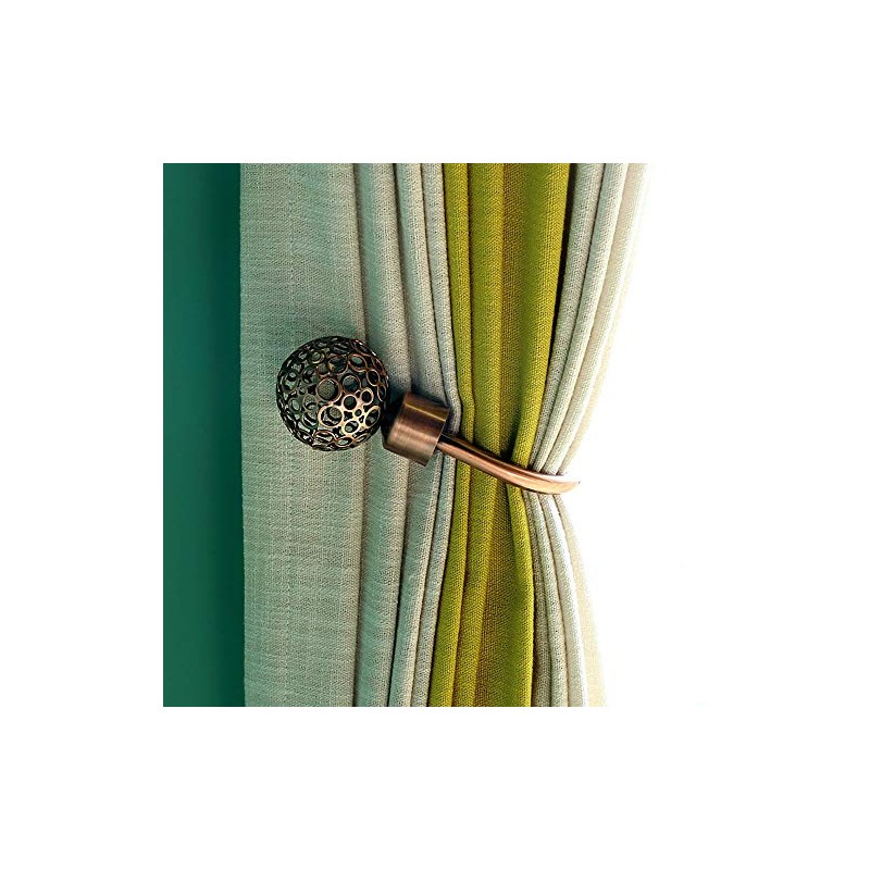 AJINGE Curtain Holdbacks,Fashion Round Openwork Design Curtain Drapery Holdbacks Tie