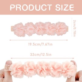 Baby Girls Children's Headband Flower Headbands Hair Band Hair Bands Princess Headflowers Hair Accessories Floral Newborn, Hair Band Baby Girl, Baby Hair Band, Hair Band Children (White, Pink)