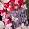 Butterfly Balloons, 8 Pcs, 79cm, Blue Pink Foil Mylar, Party
