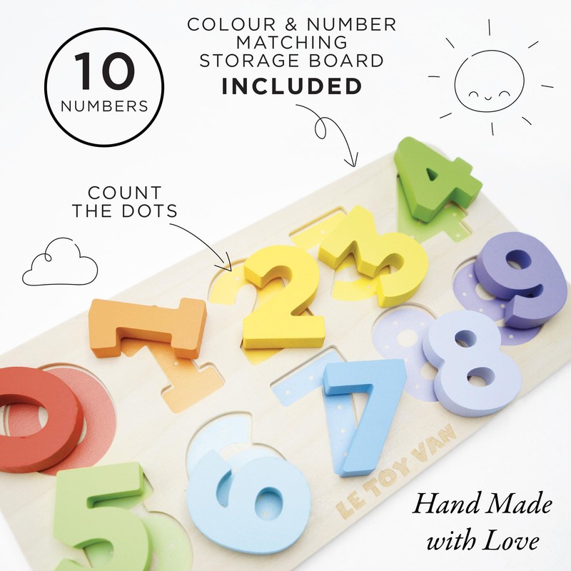 Le Toy Van - Wooden Figures Counting Puzzle Toy |