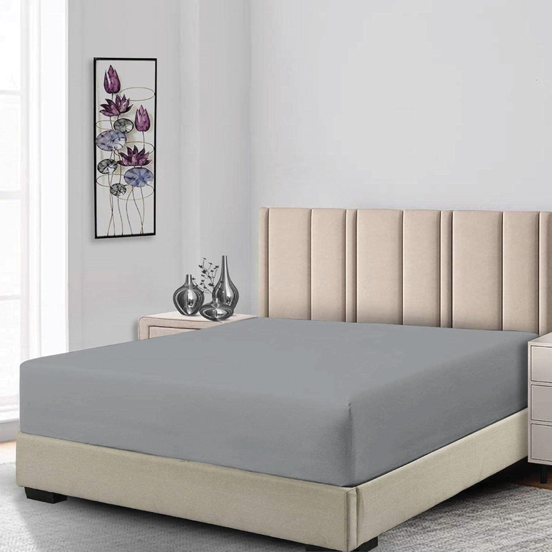 Ev Dekor Single Fitted Sheet Soft 100% Microfiber 40cm extra