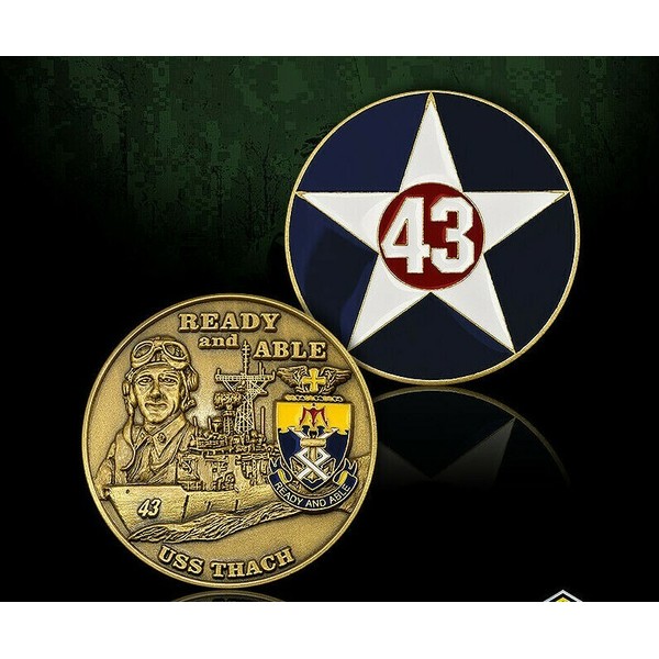 NAVY USS THACH FFG-43 1.75" CHALLENGE COIN