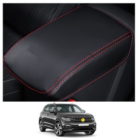 CDEFG Compatible with VW T Cross T-Cross 2018-2023 2024 Centre Armrest Armrest Lid Cover Scratch Protection Centre Console Protection Faux Leather Armrest Box Centre Console Cover Car Interior