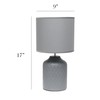 Simple Designs LT2122-GRY 17.25" Touch of Chevron Ceramic Table Lamp