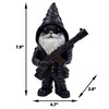 Better Office Products Garden Gnome Statue, 8" Height, Handcrafted Waterproof,
