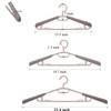 BonDream 6-Pack Heavy Duty Plastic Extra-Wide Arm 15"-23" Suits Clothes