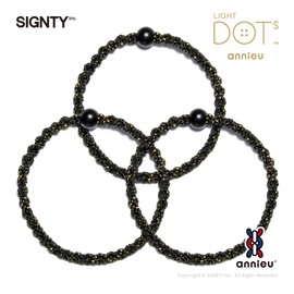 LIGHT DOTS annieu Hair Rubber Light Dots Annu 3 Piece Set (Black Dot Set)