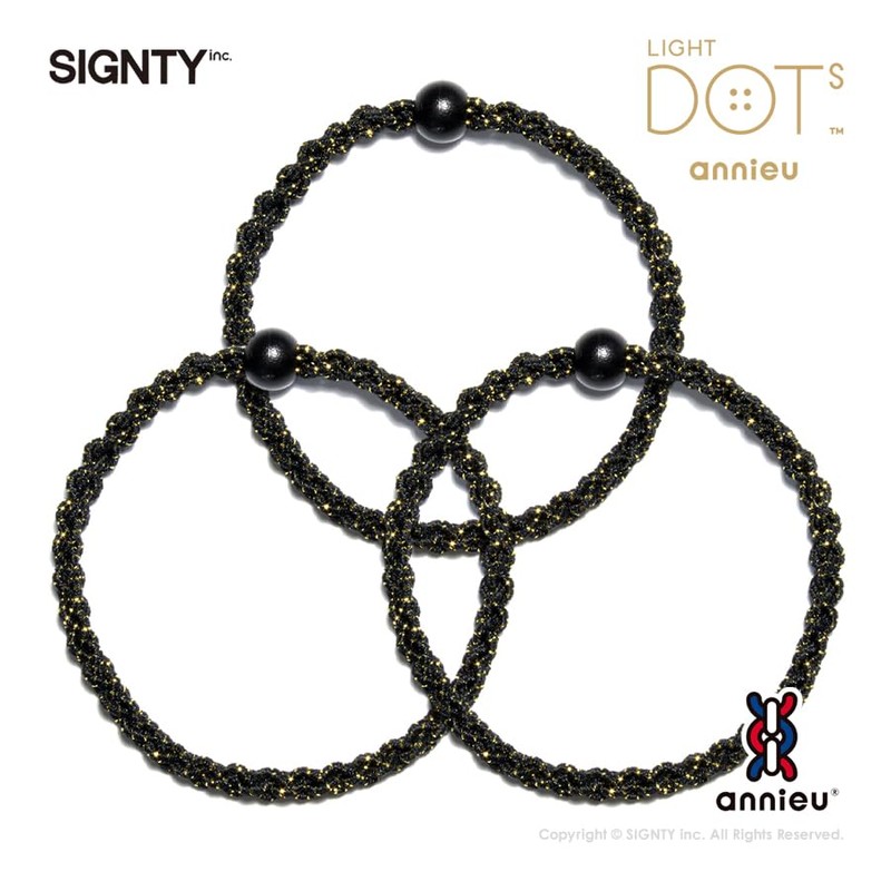 LIGHT DOTS annieu Hair Rubber Light Dots Annu 3 Piece