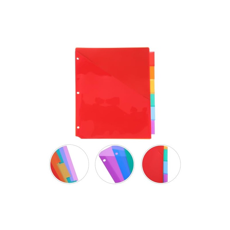 Separadores de Carpeta de Plástico con Pestañas, Carpeta de 3