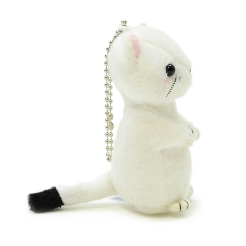 Aqua Stuffed Animals Nature Keychain Short-tailed Weasel 12 00050140 