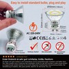 EACLL GU10 LED Cool White 6 W Replaces 90 W