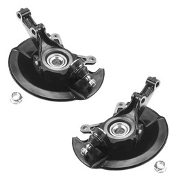 Pair Front Left&Right Steering Knuckle & Wheel Bearing Hub Assembly For 2003 2004 2005 HONDA CIVIC（ Fits L4 1.7L Only） 698494 698495 45255S01A00 44600S5DA00 698-494 698-495
