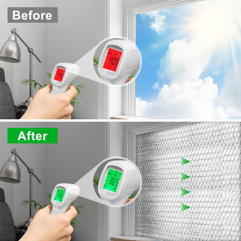 8P Garage Door Insulation Panels Kit 0.24"T Double Bubble Reflective