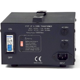 1000 Watt Voltage Converter Transformer by LiteFuze - Step Up/Down - 110V/220V - Circuit Breaker Protection -Heavy Duty/ - Convertingbox Technology - Perfect Converter [5-Years Warranty]