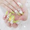 ⭐️ Lemon pearl handmade nail tip ✨ - Short C