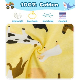 JAHSIYI Boys Underwear Toddler 100% Organic Cotton Boxer Briefs Little Kids Farm Animal Boxers Childrens Cow Underpants Size 5T Age 5 Years Old Undies Small Clothes
