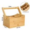 Cutlery Caddy Utensil Holder with Handle 4 Compartment Kitchen Organiser